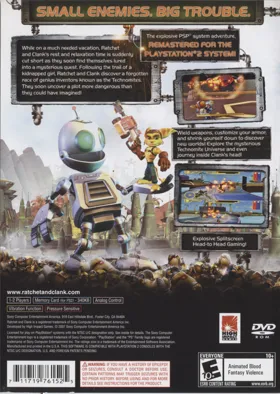 Ratchet & Clank - Size Matters box cover back